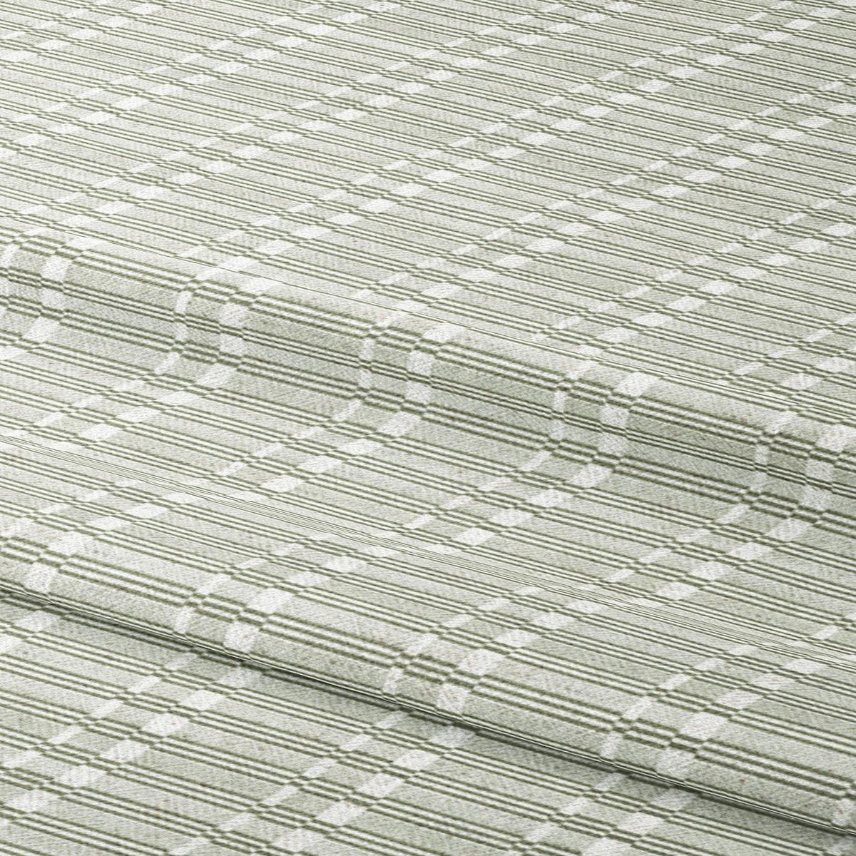 'Dill Weed' Rattan Striped Made-to-Measure Shades (Moss Green/ White)
