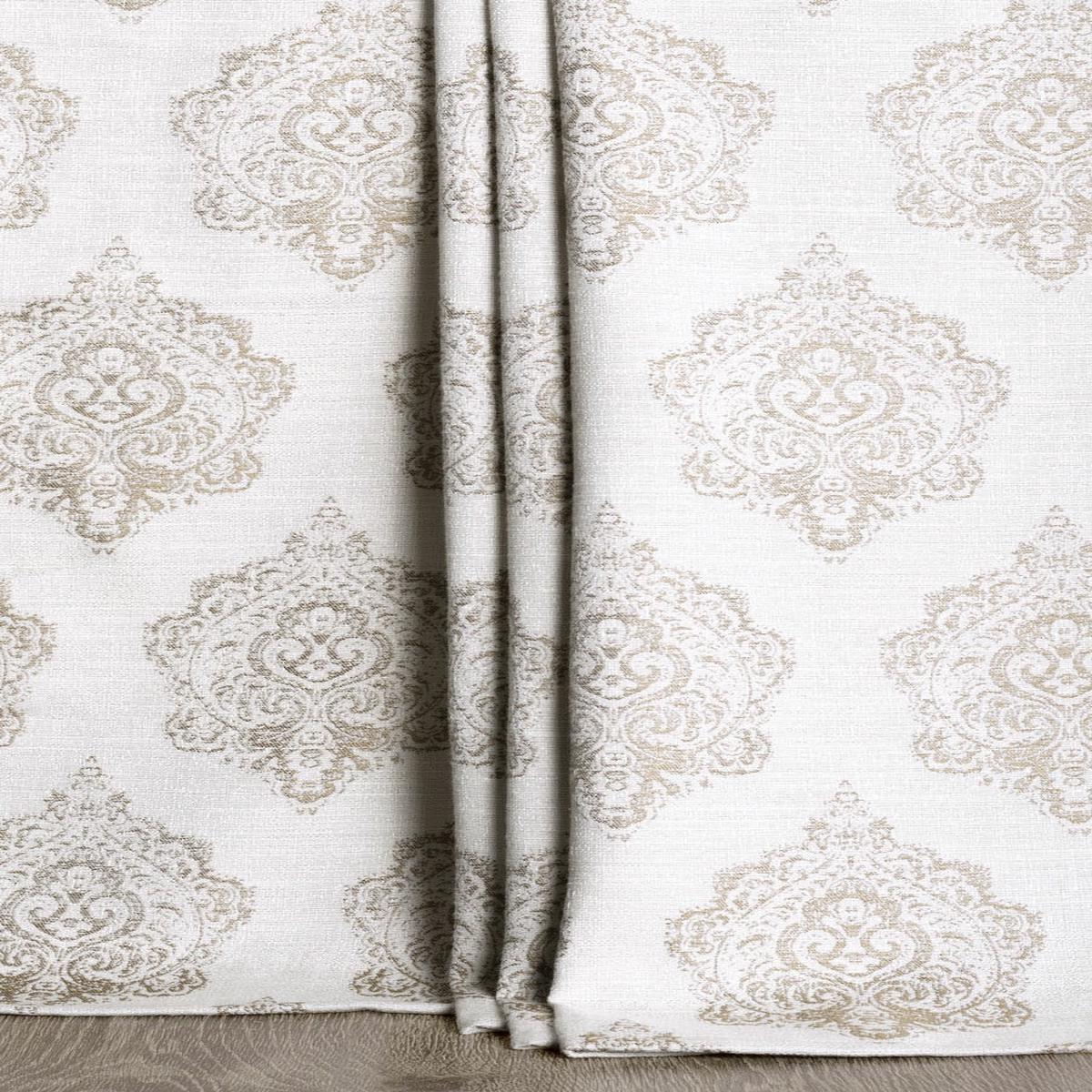 'Firefly' Damask Poly-Cotton Custom Fabric Blinds (Cream/ Pale Beige)