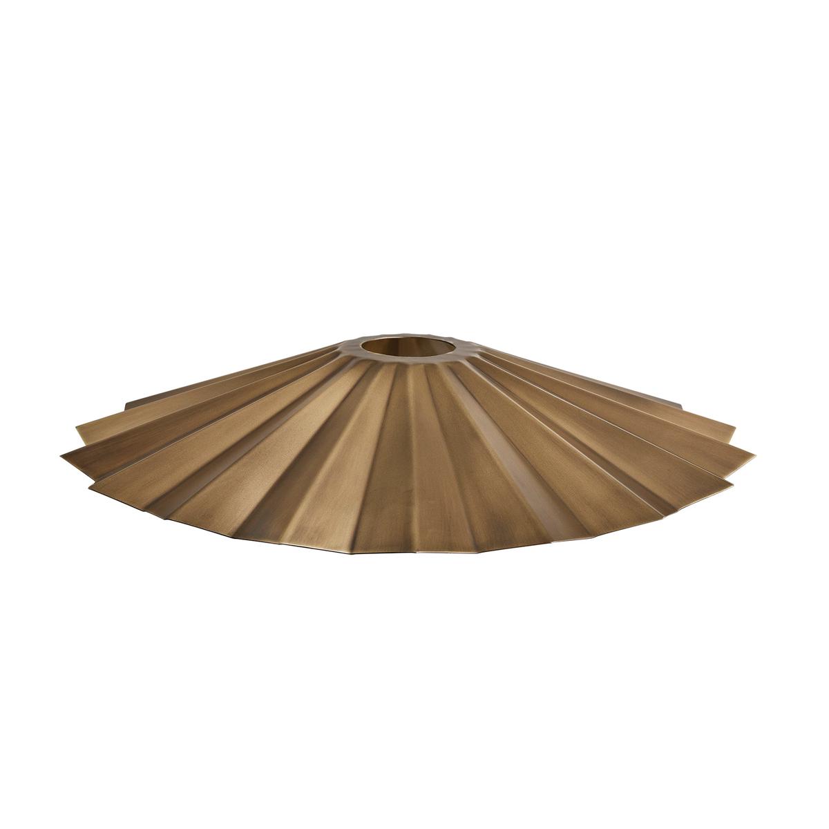 Pleated Slope - 12 Inch - Brass - Shade Only