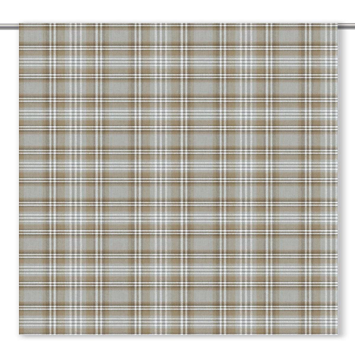 'Barely There' Plaid Custom Roman Blinds (Gray/ Brown)