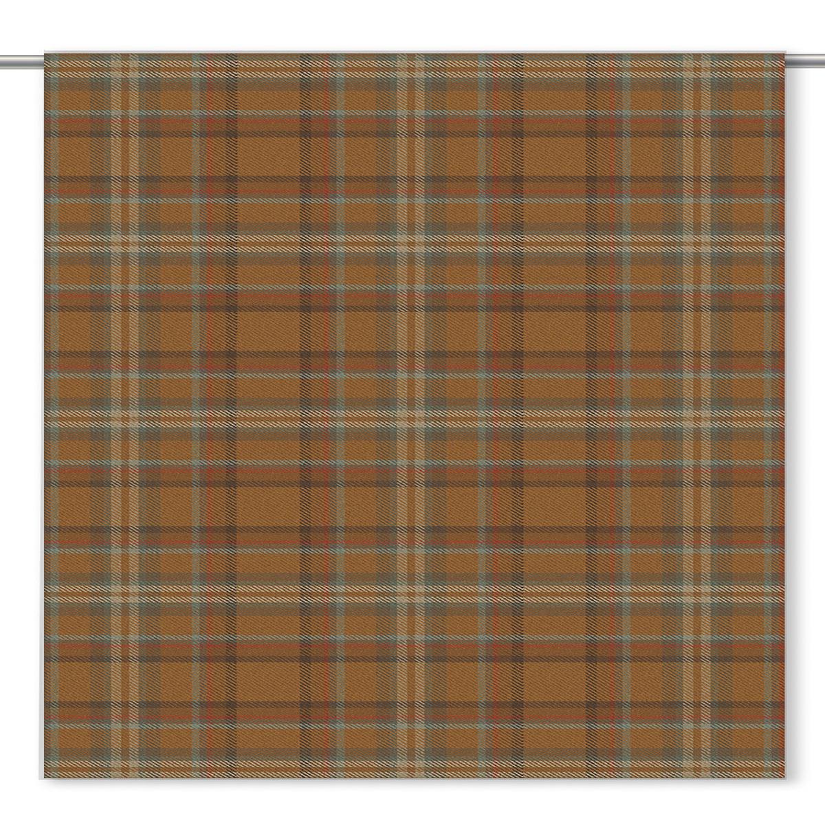 'Fervent Brass' Plaid Velvet Custom Fabric Blinds (Tawny Brown/ Burnt Orange/ Red/ Blue)