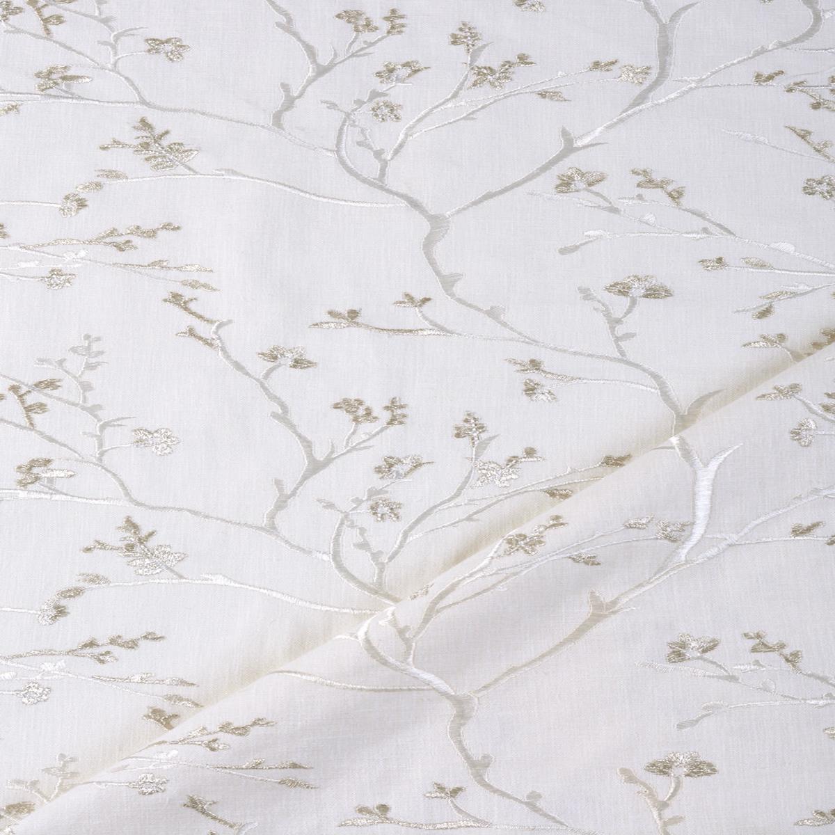 'Clover' Floral Vine Patterned Custom Roman Blinds (Pure White/ Gray)