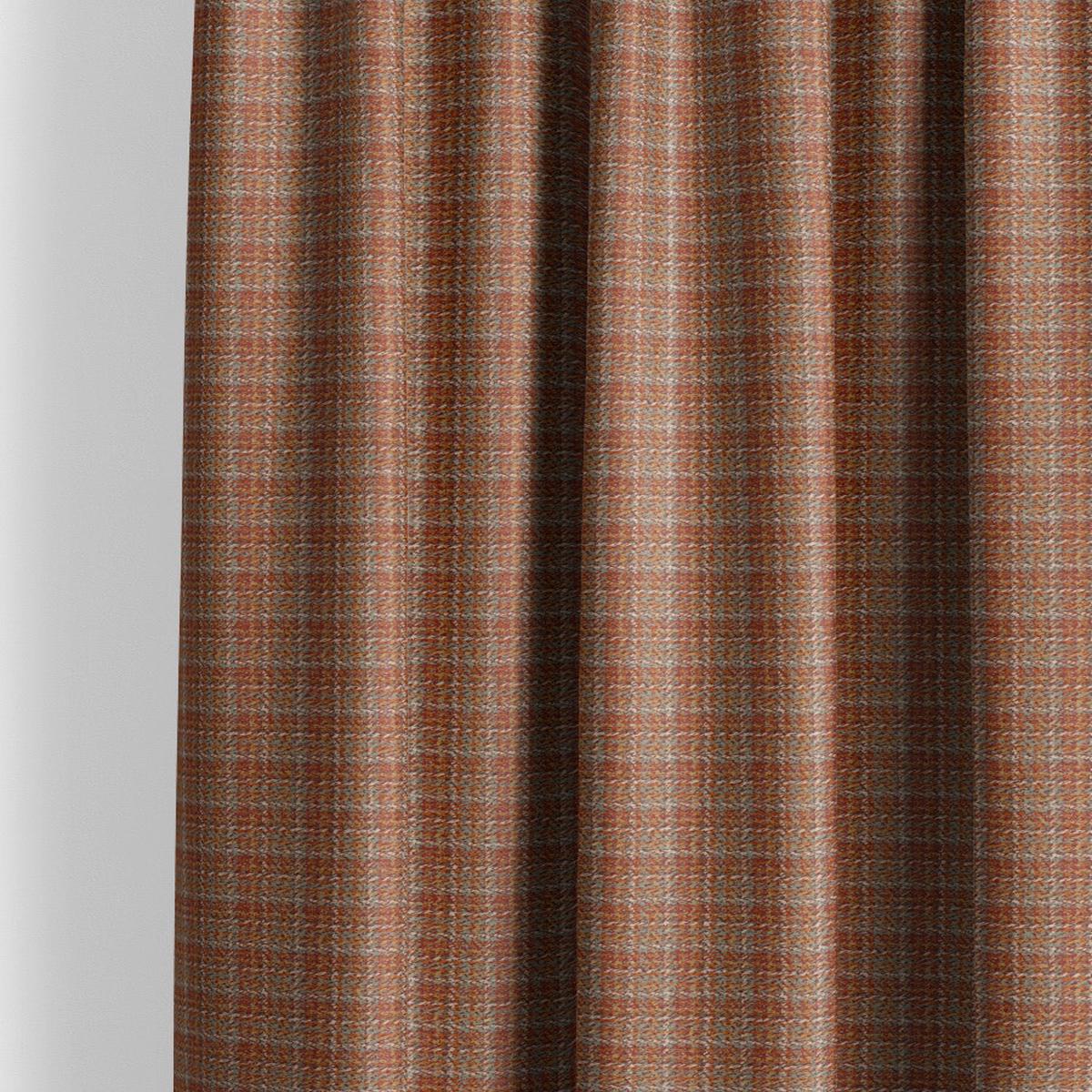 'Barnafoss' Textured Velvet Made-to-Measure Shades (Rust Brown/ Muted Gray)