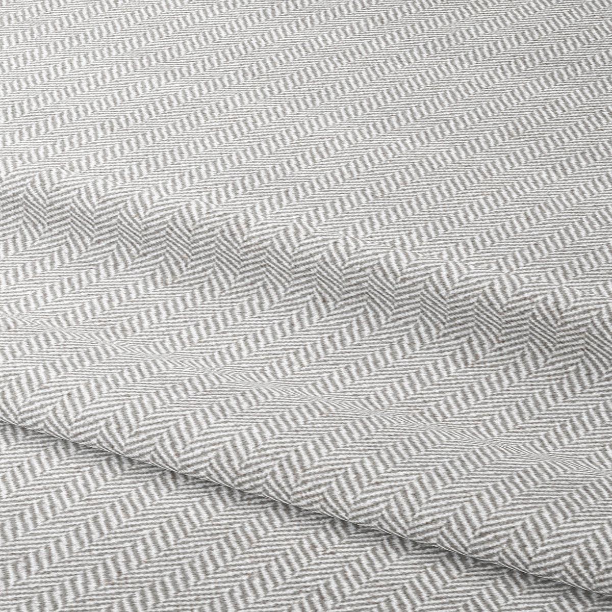 'Edgecomb' Herringbone Made-to-Measure Shades (Dove Gray/ White)